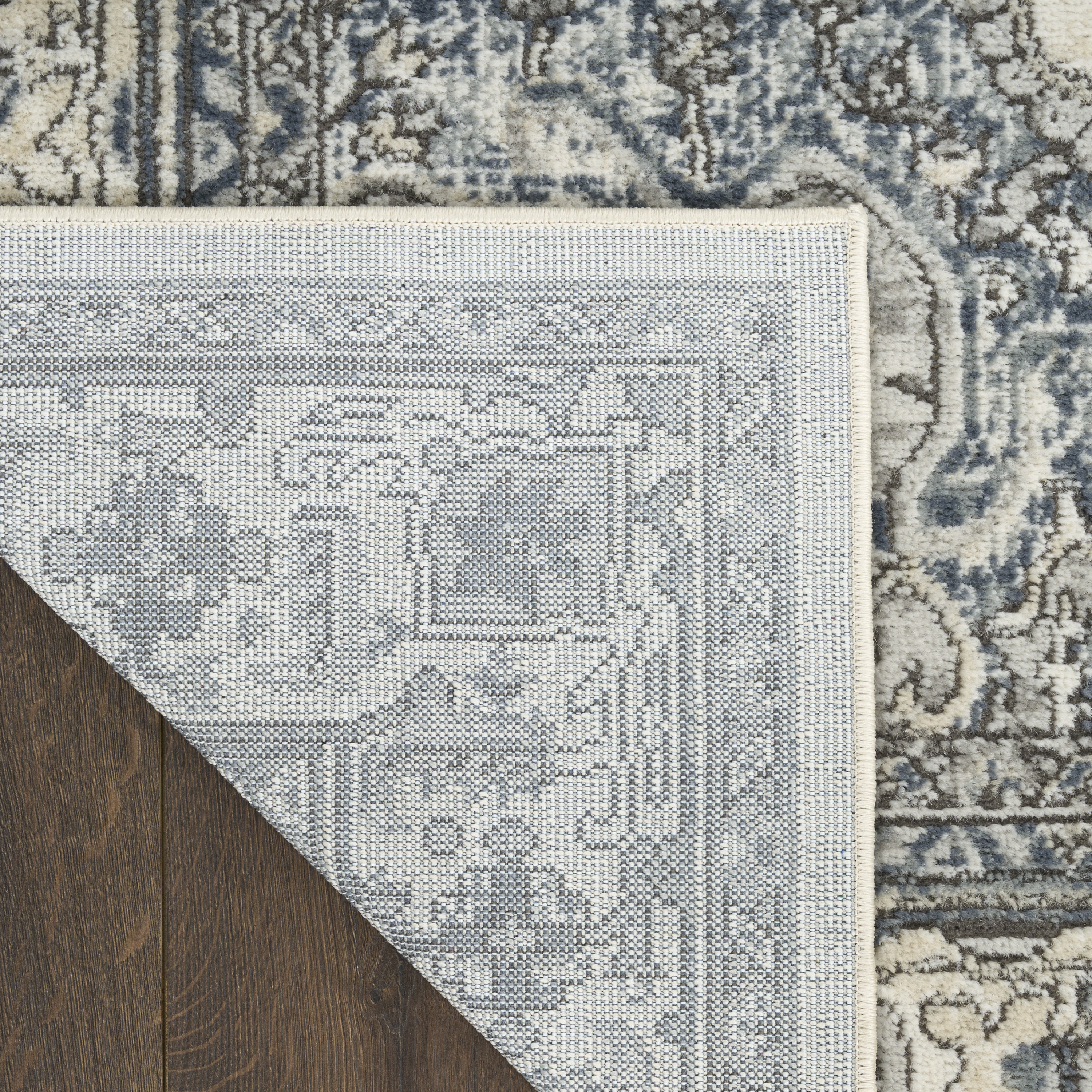 Nourison Quarry 7'10" x 9'10" Ivory Navy Vintage Indoor Rug