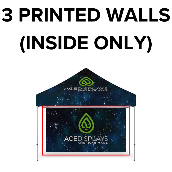 10'W Back Wall & (2) 10'W Side Walls Printed Inside