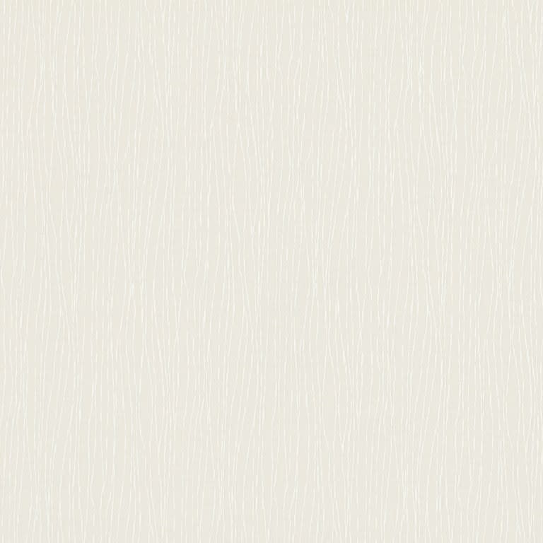 Cream-colored textured wallpaper with subtle vertical embossed lines (woodgrain-like) â€” covering the wall surface; lying flat and unadorned; evenly lit interior wall with no visible furniture or windows.