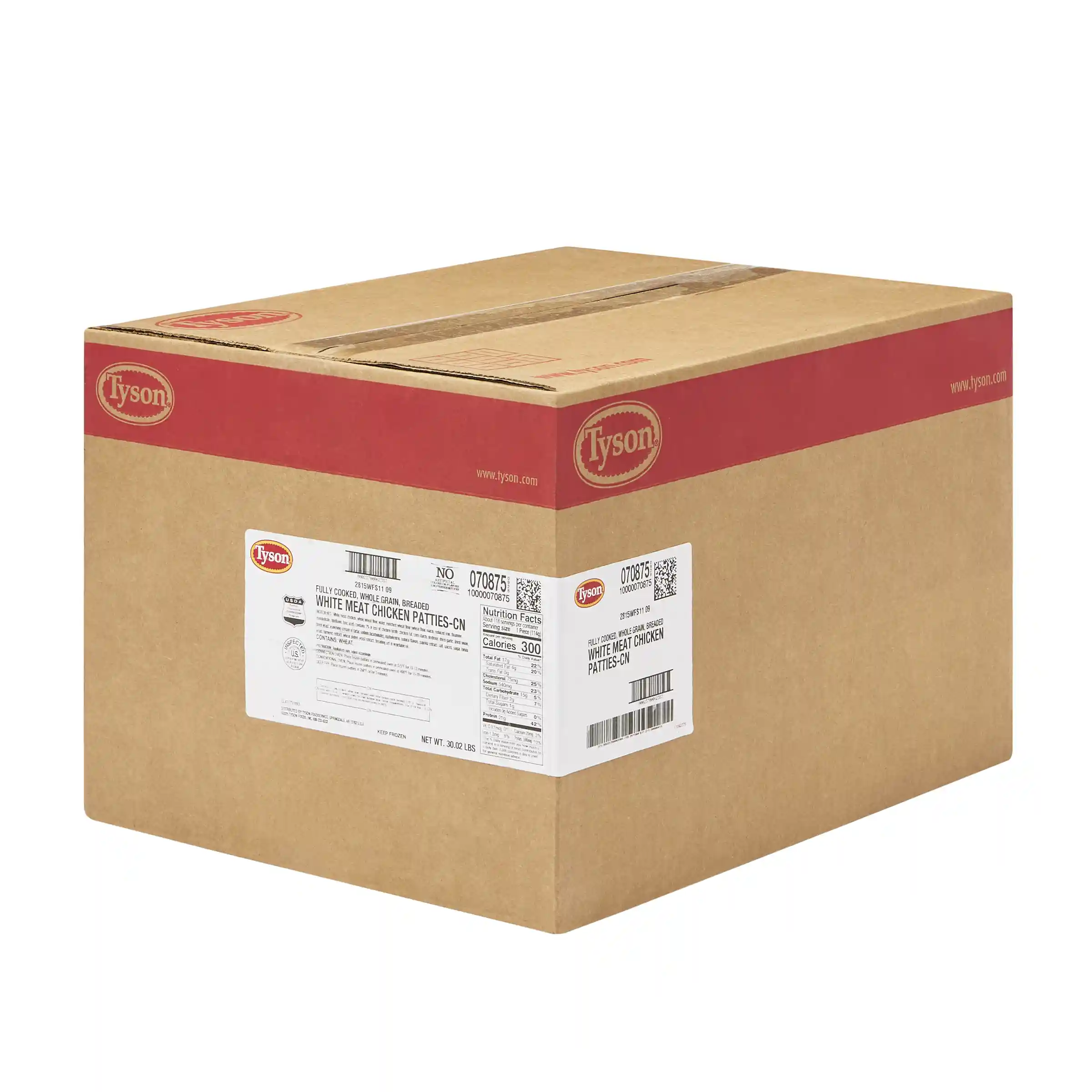 Tyson® Fully Cooked Whole Grain Breaded White Meat Chicken Patties, CN_image_5