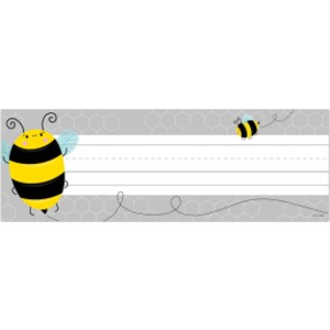 Busy Bees Name Plates, 9-1/4" x 3-1/4", Pack of 36