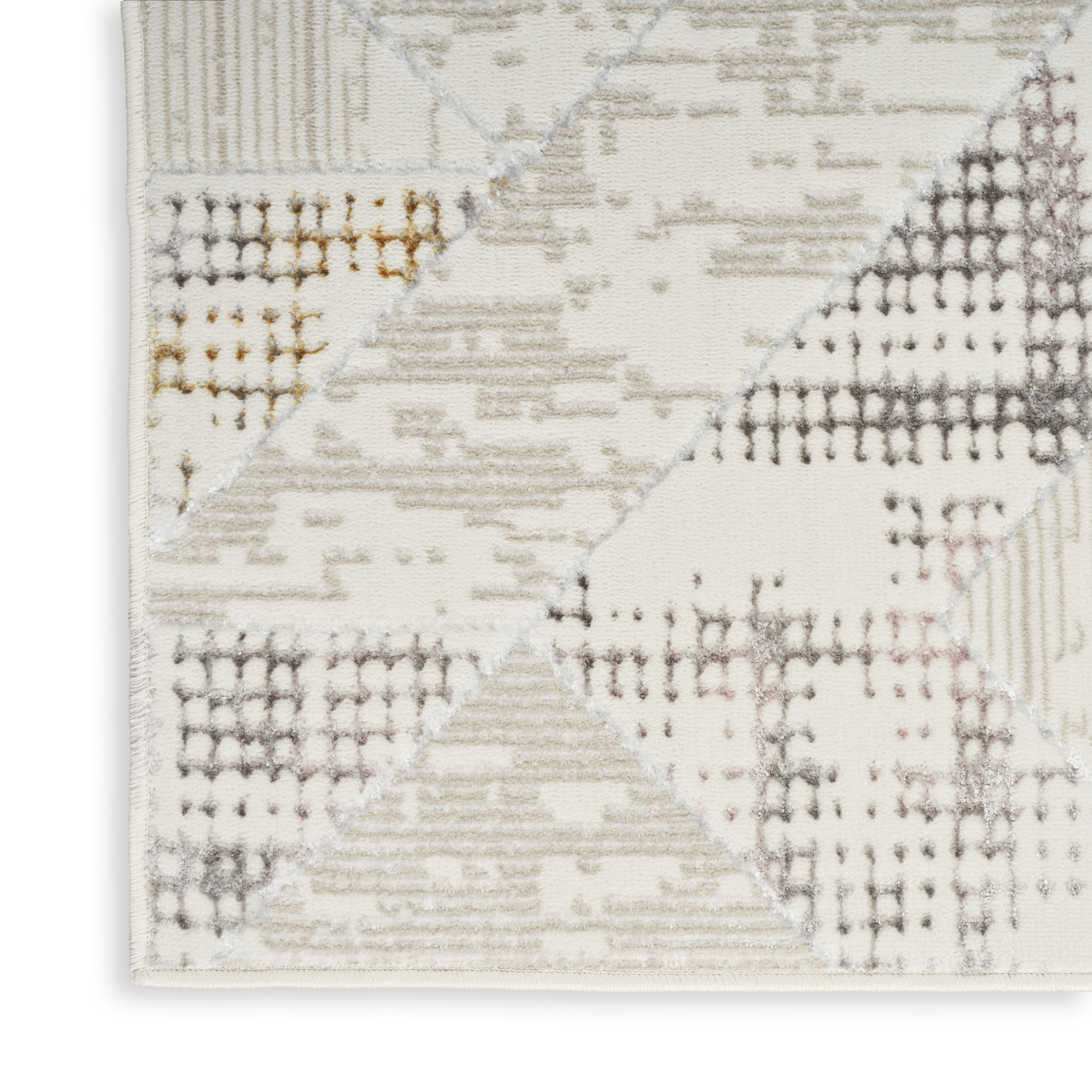 Nourison Glitz 3'11" x 5'11" Ivory Multicolor Contemporary Indoor Rug
