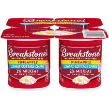 Breakstone's Lowfat Small Curd Cottage Cheese with Pineapple 2% Milkfat, 4 ct Pack, 4 oz Cups