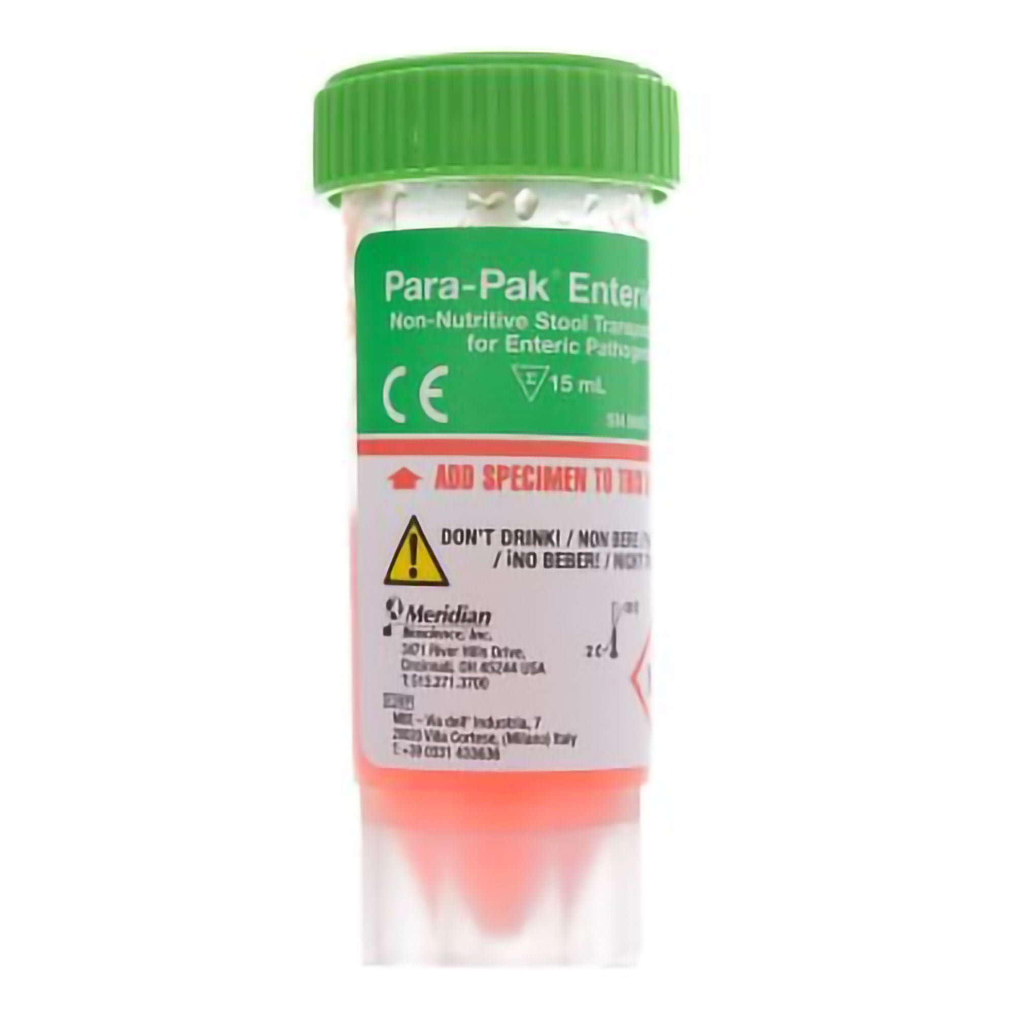 Para-Pak® Single-Vial Stool Specimen Container, 15 mL Fill