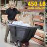 RUB1304BK, Rubbermaid Commercial, Rotomolded Tilt Truck, Utility Duty, 1/2 Cubic Yard, Black