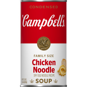 Campbell’s® Condensed Chicken Noodle Soup Dry Egg Noodle Recipe, 22.4 oz Family Size Can (12 Pack)