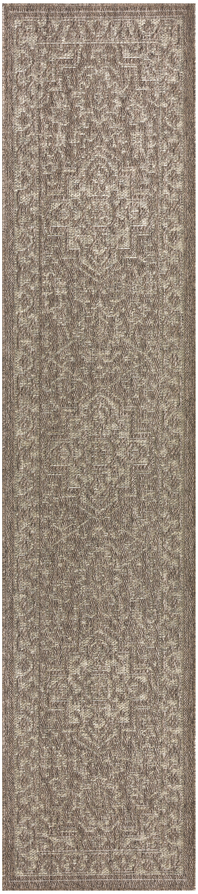 Nourison Tulum 2'2" x 10' Brown Outdoor Rug