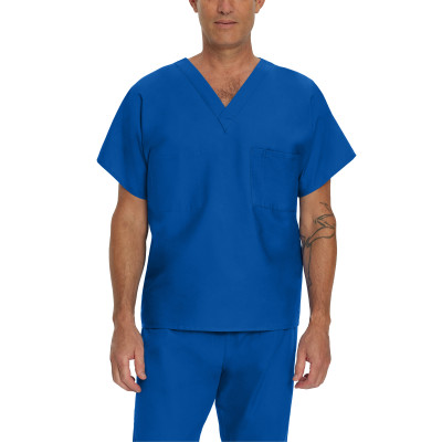 Landau 7502 Men&#8216;s-Unisex 1 Pocket Reversible Medical Scrub Top-Landau