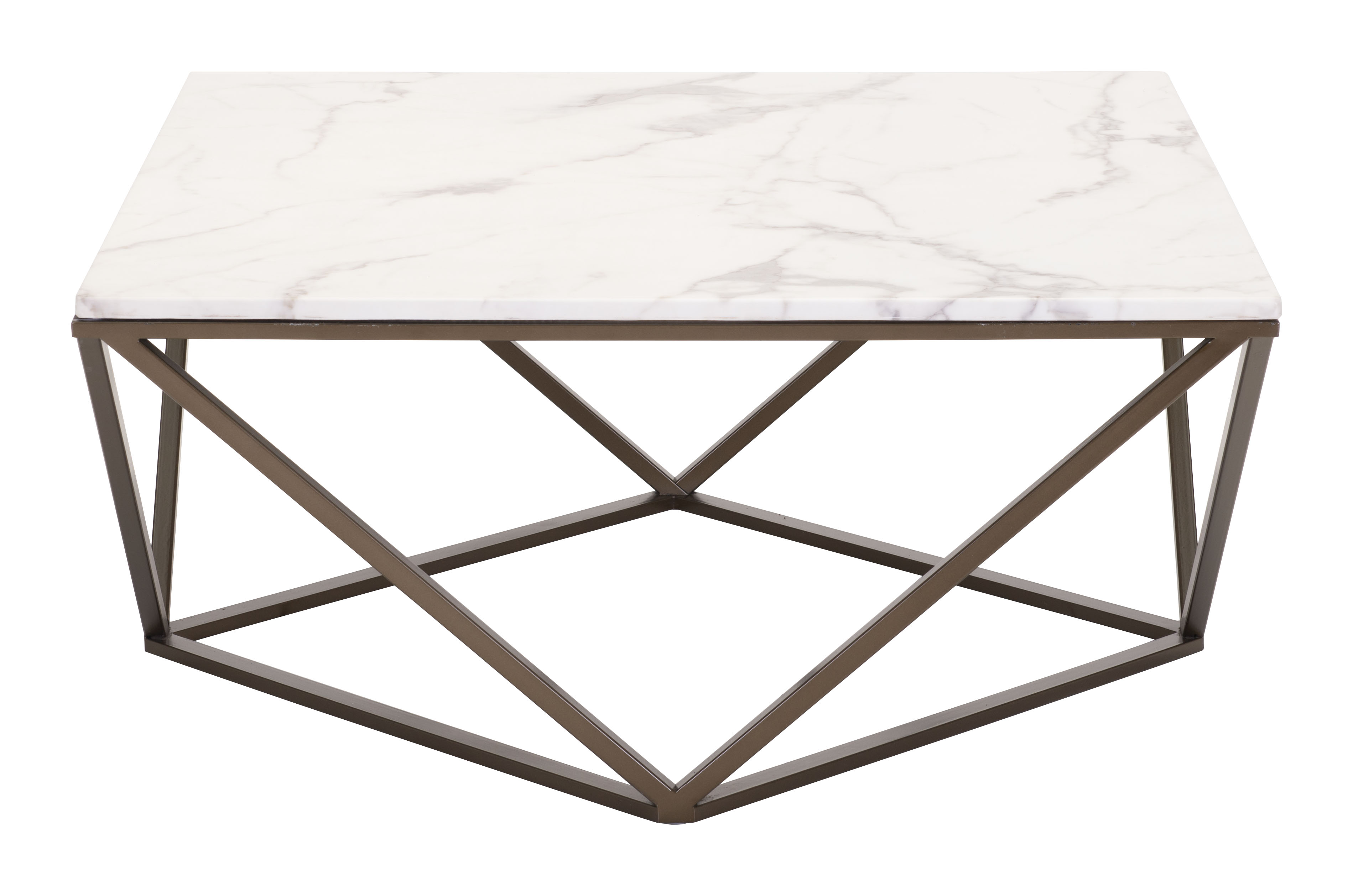Tintern Coffee Table White & Antique Bronze product image