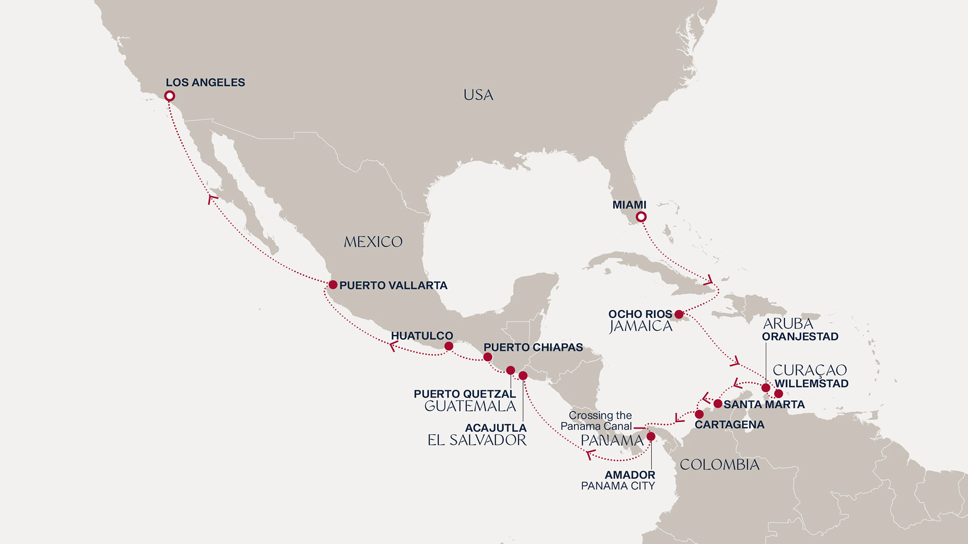 Itinerary map