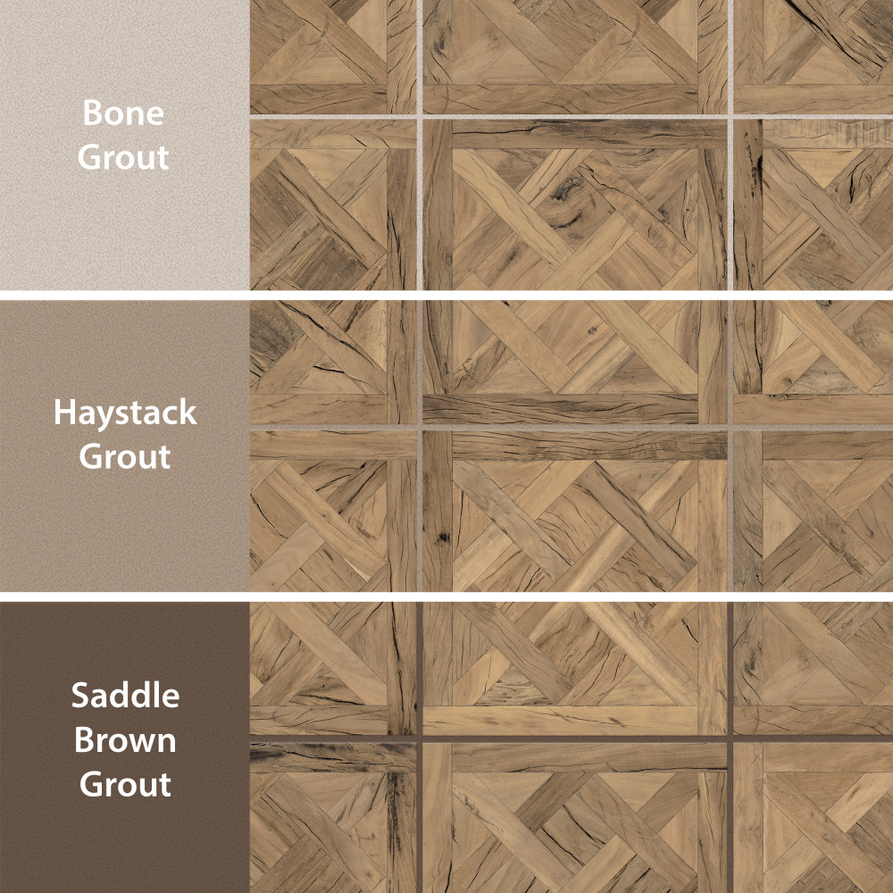 Kings Forest Lattice Natural 17-5/8 in. x 17-5/8 in. Ceramic Floor and Wall Tile