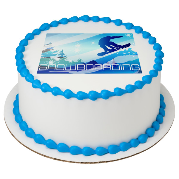 Snowboarding PhotoCake® Edible Image®