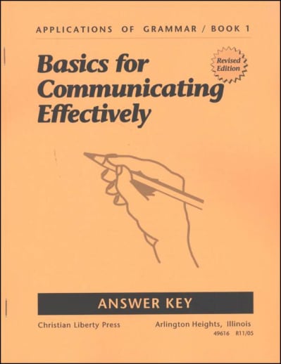 Applications of Grammar 1 Answer Key