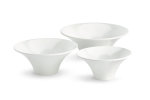 Small White Cubic Melamine Pedestal Bowls