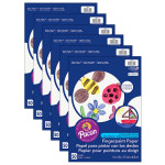 Prang&reg; Fingerpaint Paper, White, 11" x 16", 50 Sheets Per Pack, 6 Packs PAC73610-6