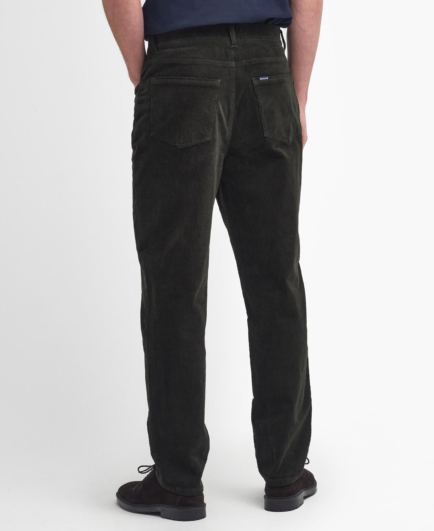 Pantaloni in velluto stretch a coste sottili dalla vestibilità regular image number 2