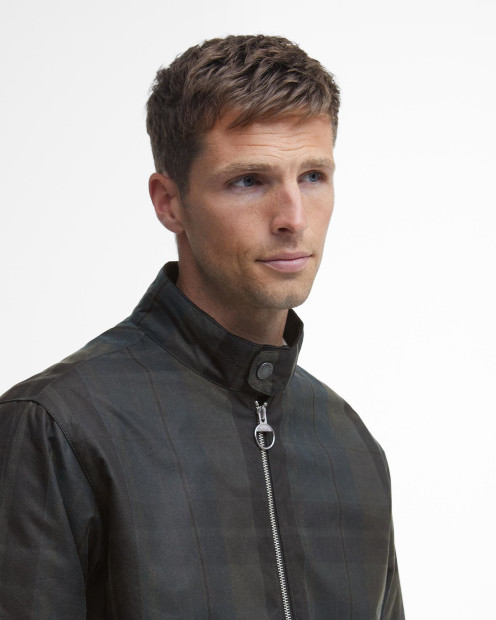 Giacca cerata Harrington con motivo a quadri 