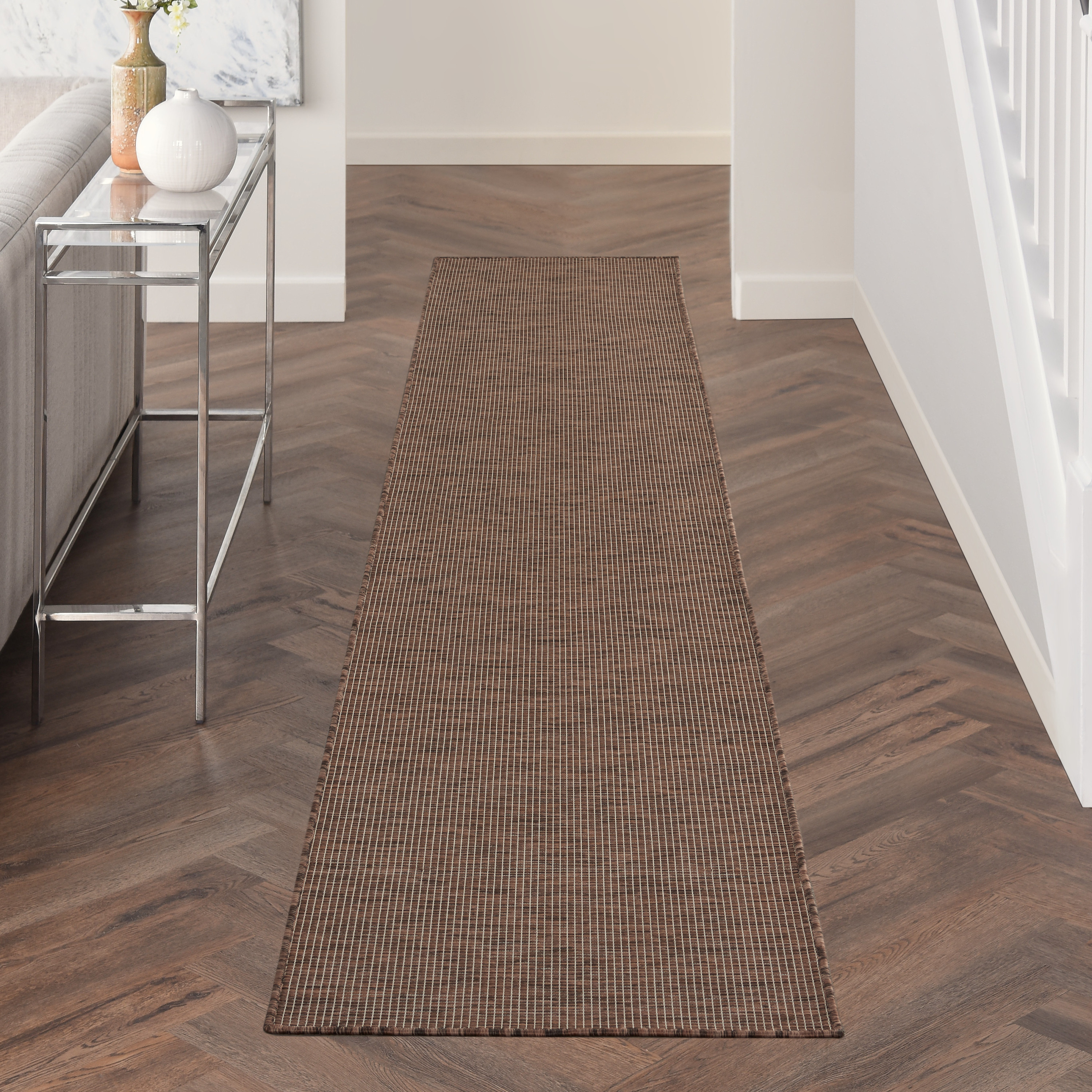 Nourison Positano 2'2" x 10' Natural Modern Rug