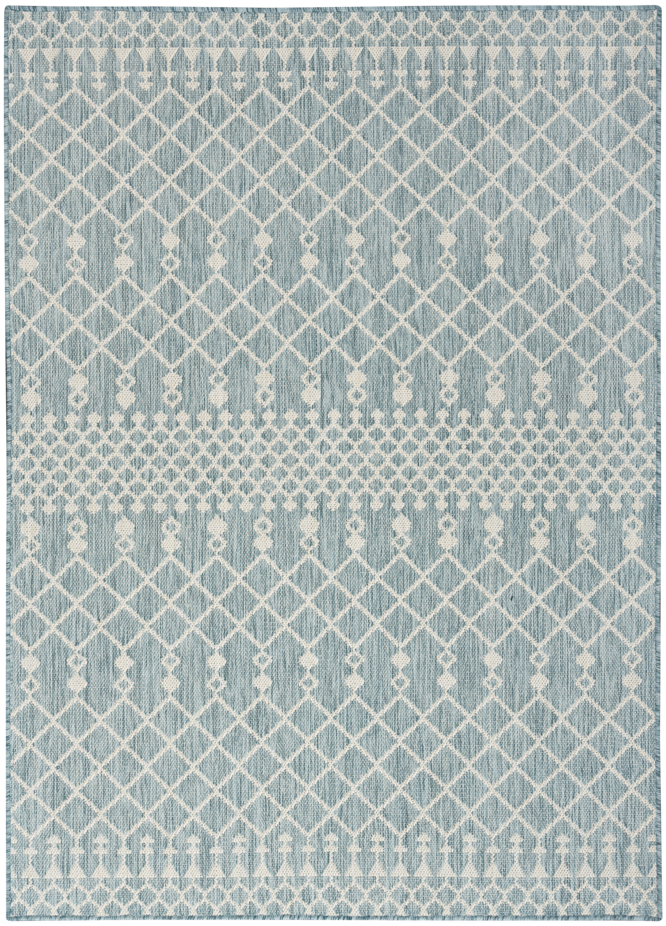 Nourison Positano 4' x 6' Aqua Modern Rug