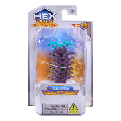 HEX BOTS Bug Bytes Centipede Robotic Toy, Creepy Crawly Bug with Autonomous Movement, Prank Toys & Robot Insects for Kids, Gifts for Boys and Girls Ages 3 & Up. Styles may vary