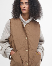 Cecily Gilet Beige/Sky Dress Tartan
