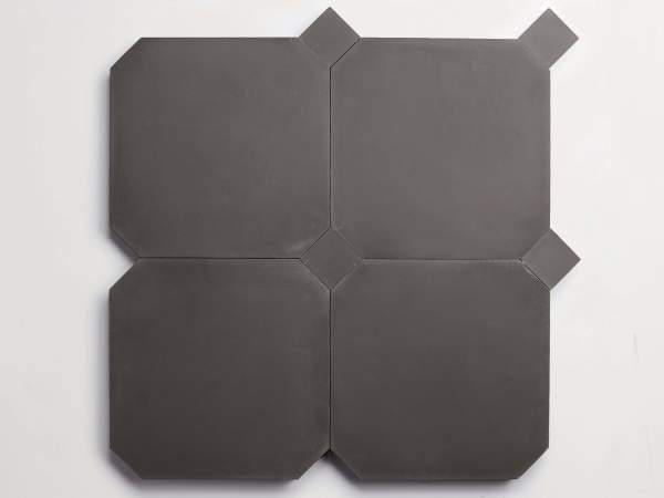 cement | pavimenti act I | charcoal | paradiso octagon + bouchon (bundle) 