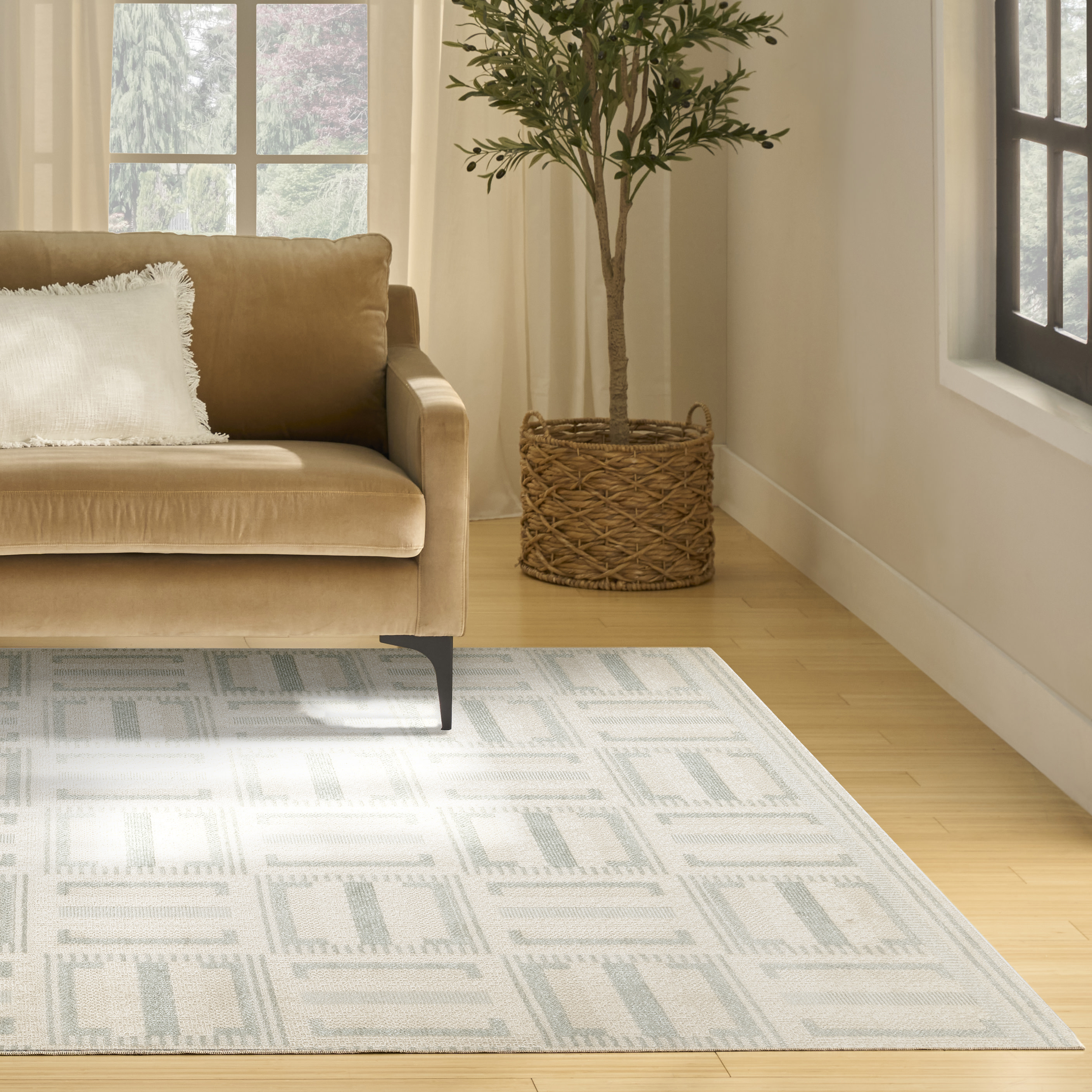 Nourison Nordic 8' x 10' Ivory Blue Modern Indoor Rug