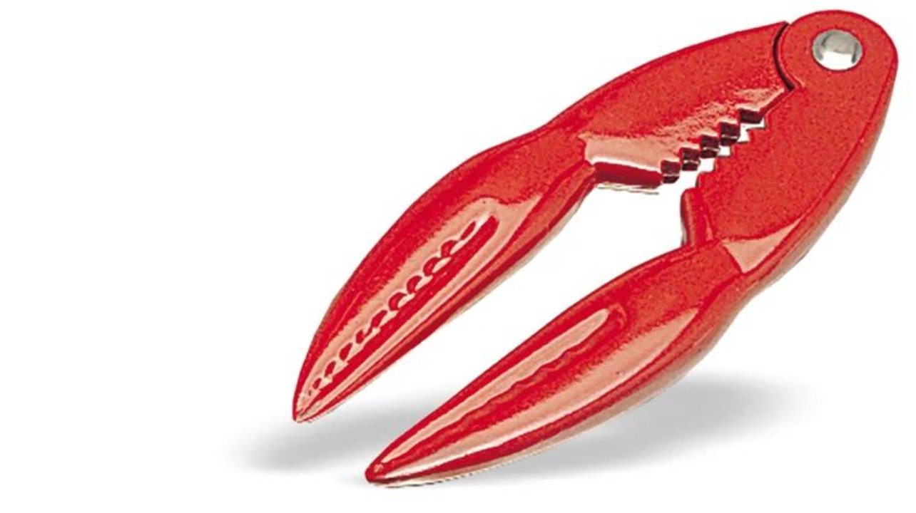 Lobster cracker 14 cm aluminum in red