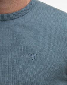 Pima Cotton Crew Neck Jumper Vintage Teal