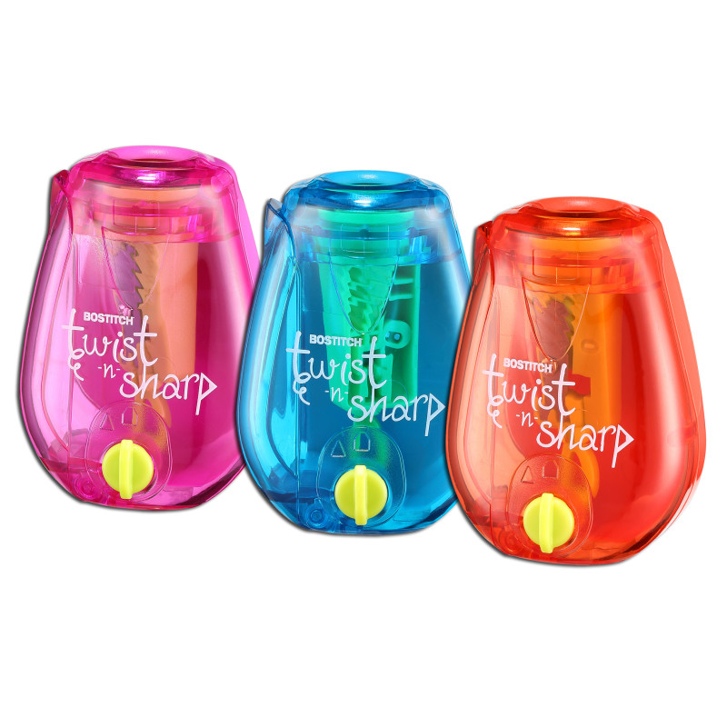 Twist-N-Sharp+Pencil+Sharpener%2C+Assorted+Colors%2C+3+1%2F2w+X+1+1%2F4d+X+5+1%2F2h