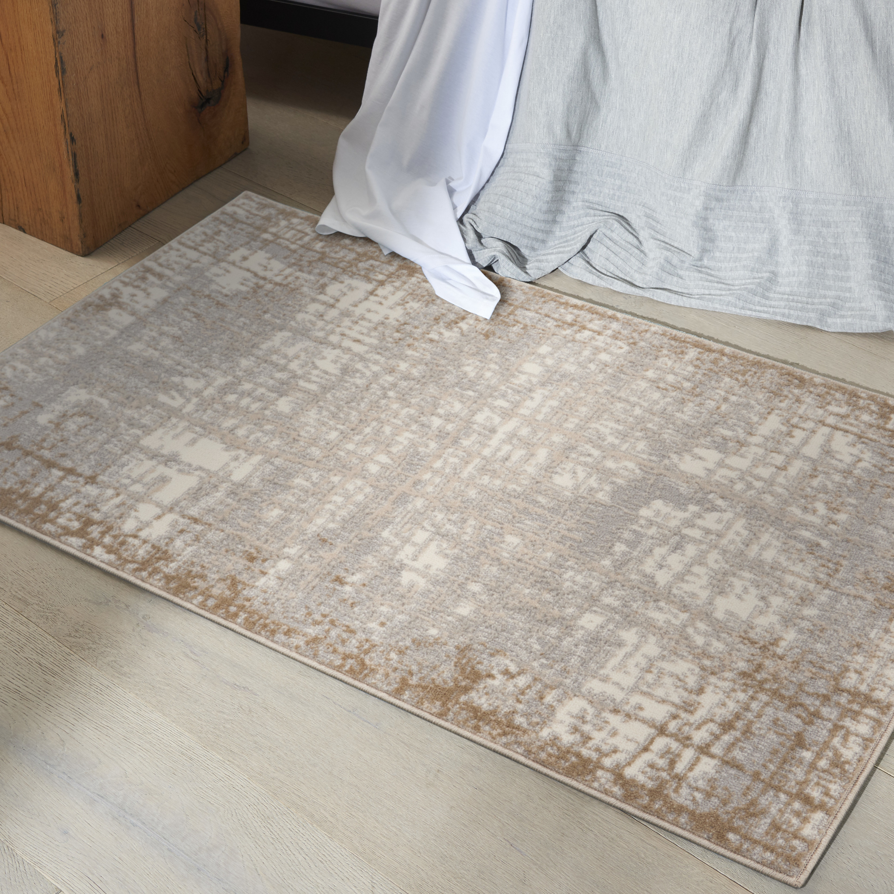 Calvin Klein CK950 Rush 3'2" x 5' Ivory Taupe Modern Indoor Rug