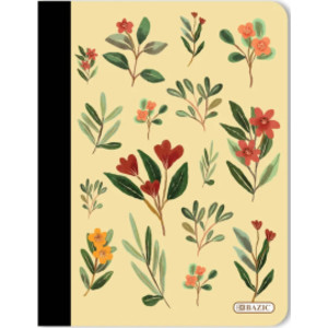 Floral Composition Book, College Ruled, 100 Count