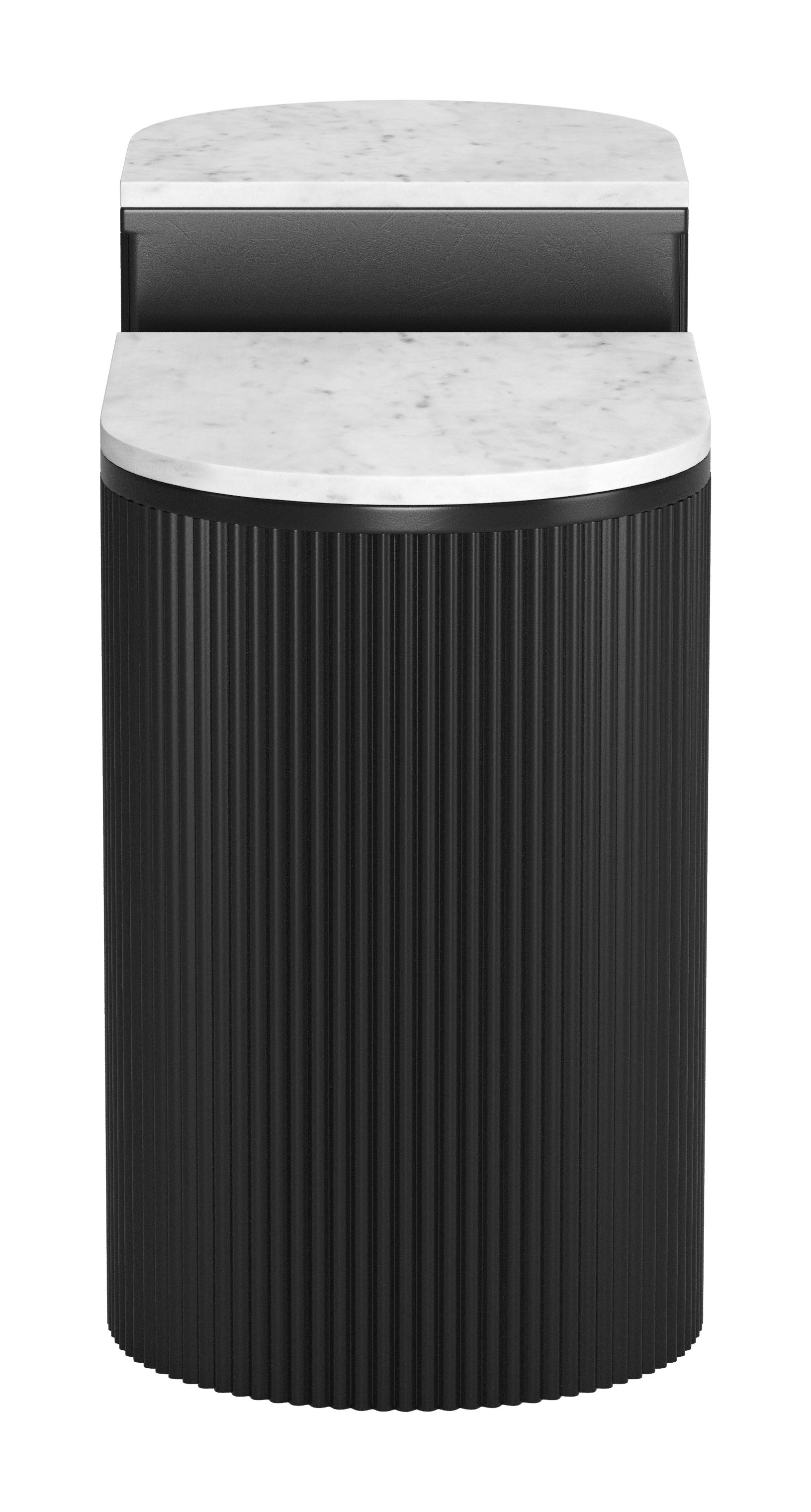 Ormara Side Table Set (2-Piece) White & Black product image