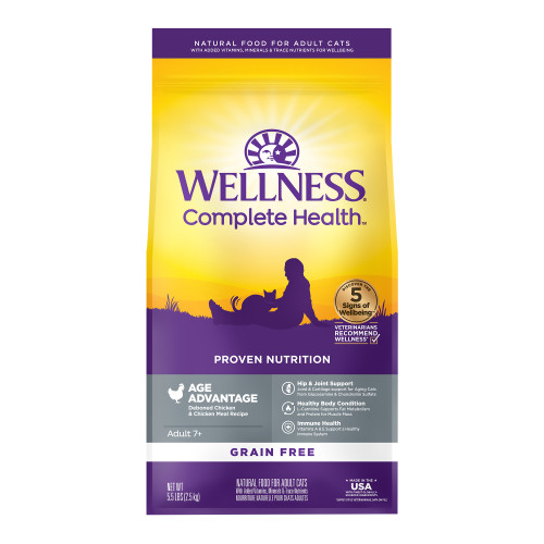 Wellness Complete Health Grain Free Senior Deboned Chicken & Chicken Meal Front packaging