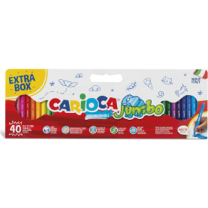 Jumbo Maxi Tip Felt Tip Washable Pens - 40 Pieces