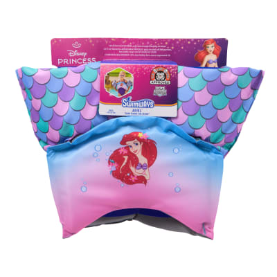 SwimWays The Little Mermaid Ariel Swim Trainer, US Coast Guard Approved Life Vest Kids Swim Vest, Arm Floaties & Life Jackets for Kids 33-55 lbs