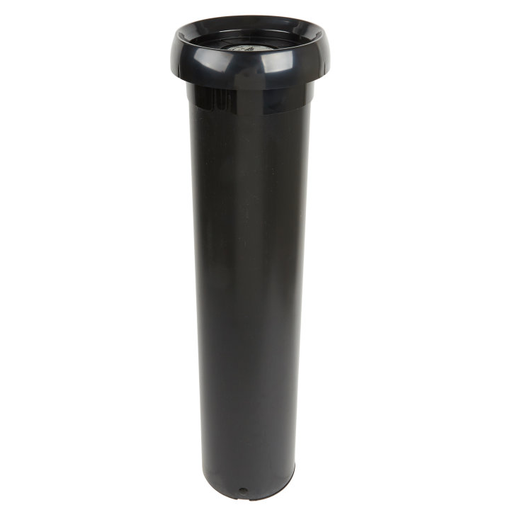 23-inch-deep in-counter adjustable gasket cup dispenser in black