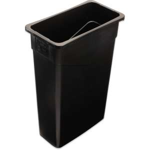 Carlisle, TrimLine, 23 gal, Polyethylene, Black, Square, Receptacle