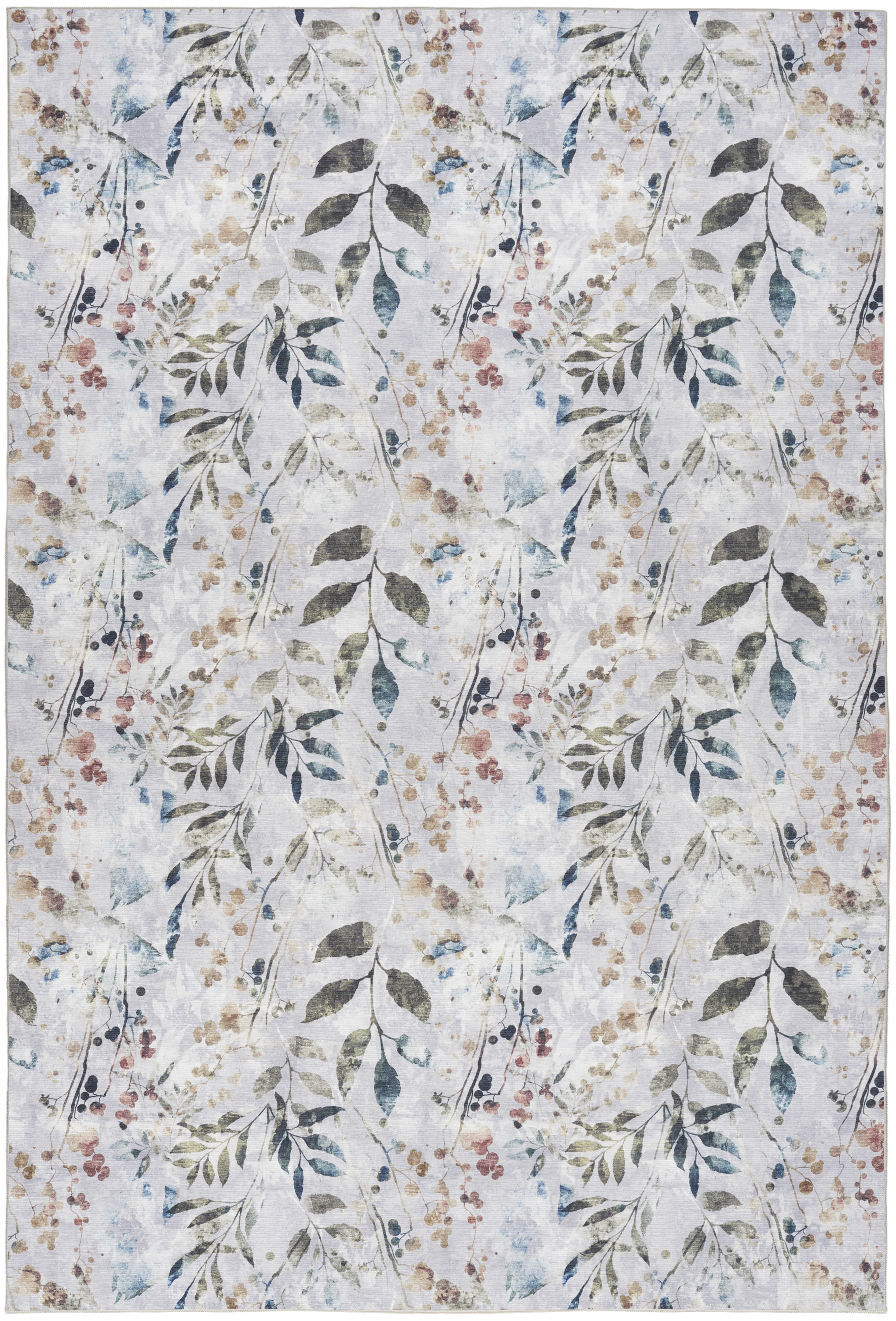Nourison Nourison Washables 4' x 6' Grey Multicolor Contemporary Indoor Rug