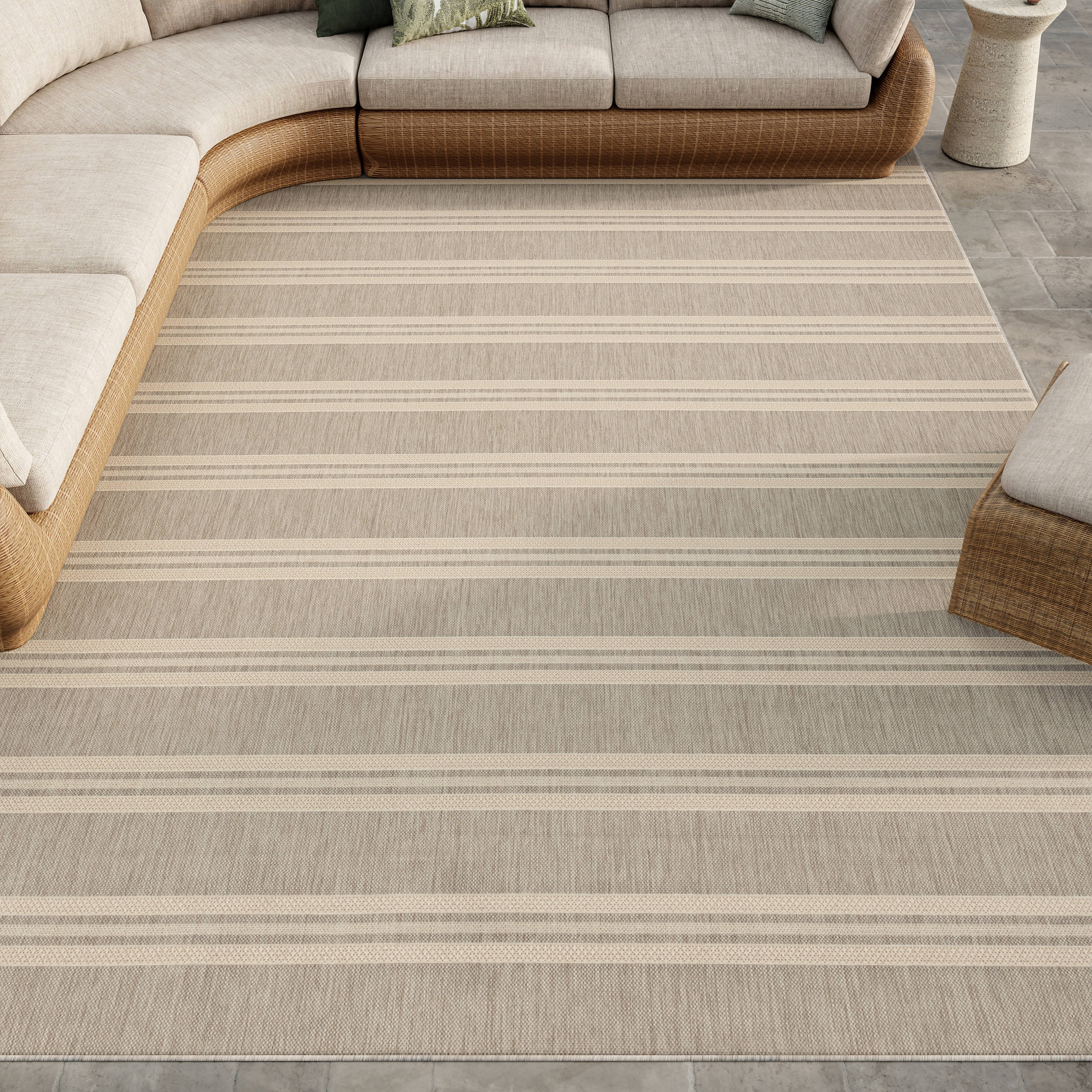 Nourison Horizon Indoor/Outdoor 9' x 12' Grey Modern Rug