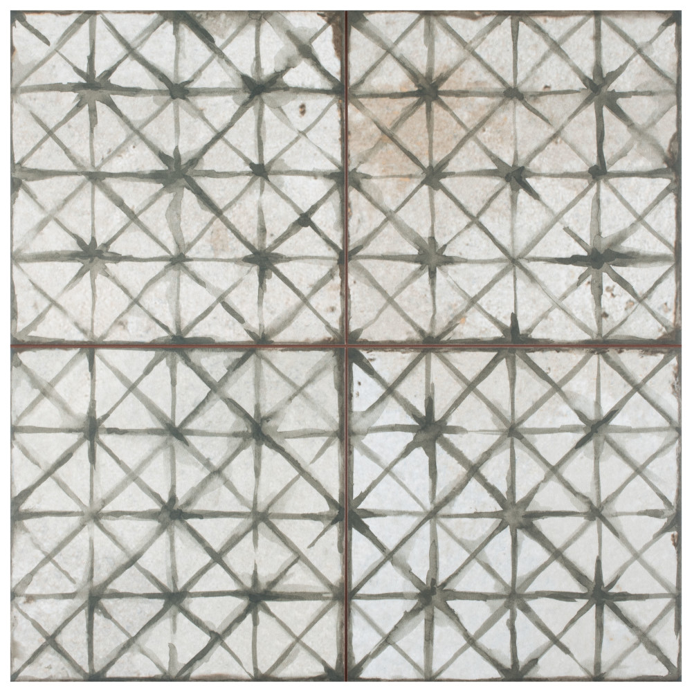 Kings Temple Sage 17-5/8 in. x 17-5/8 in. Ceramic Floor and Wall Tile