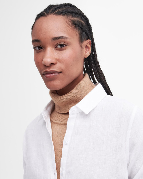 Marine Relaxed Long-Sleeved Shirt White