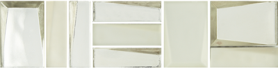 Sideview Glass Silver 3×12 Accent Bar Mixed