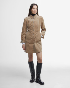 Tessa Cord Mini Dress Dark Camel
