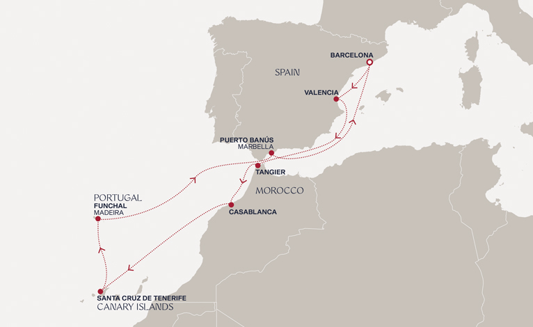 Itinerary map