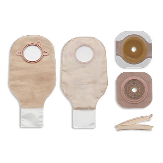New Image™ 19103 2-Piece Clear Ileostomy/Colostomy Pouch, 57mm Flange, Red Match