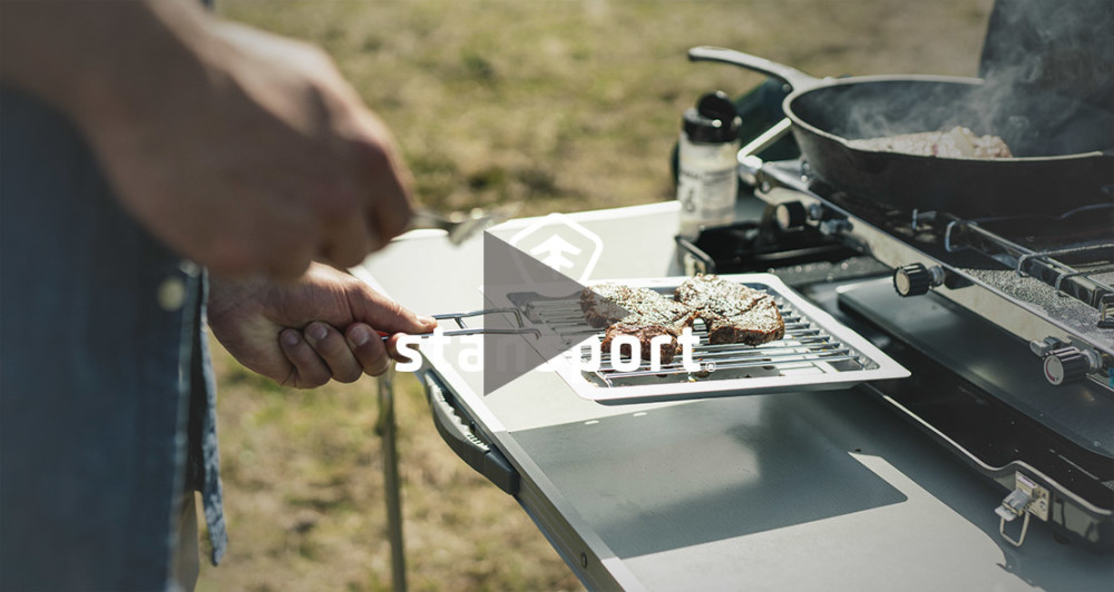 Stansport 2Burner Propane Camp Stove with Infrared Broiler