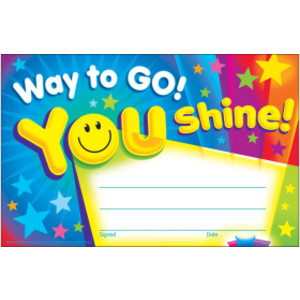 Way to Go! You Shine! Recognition Awards, 30 ct