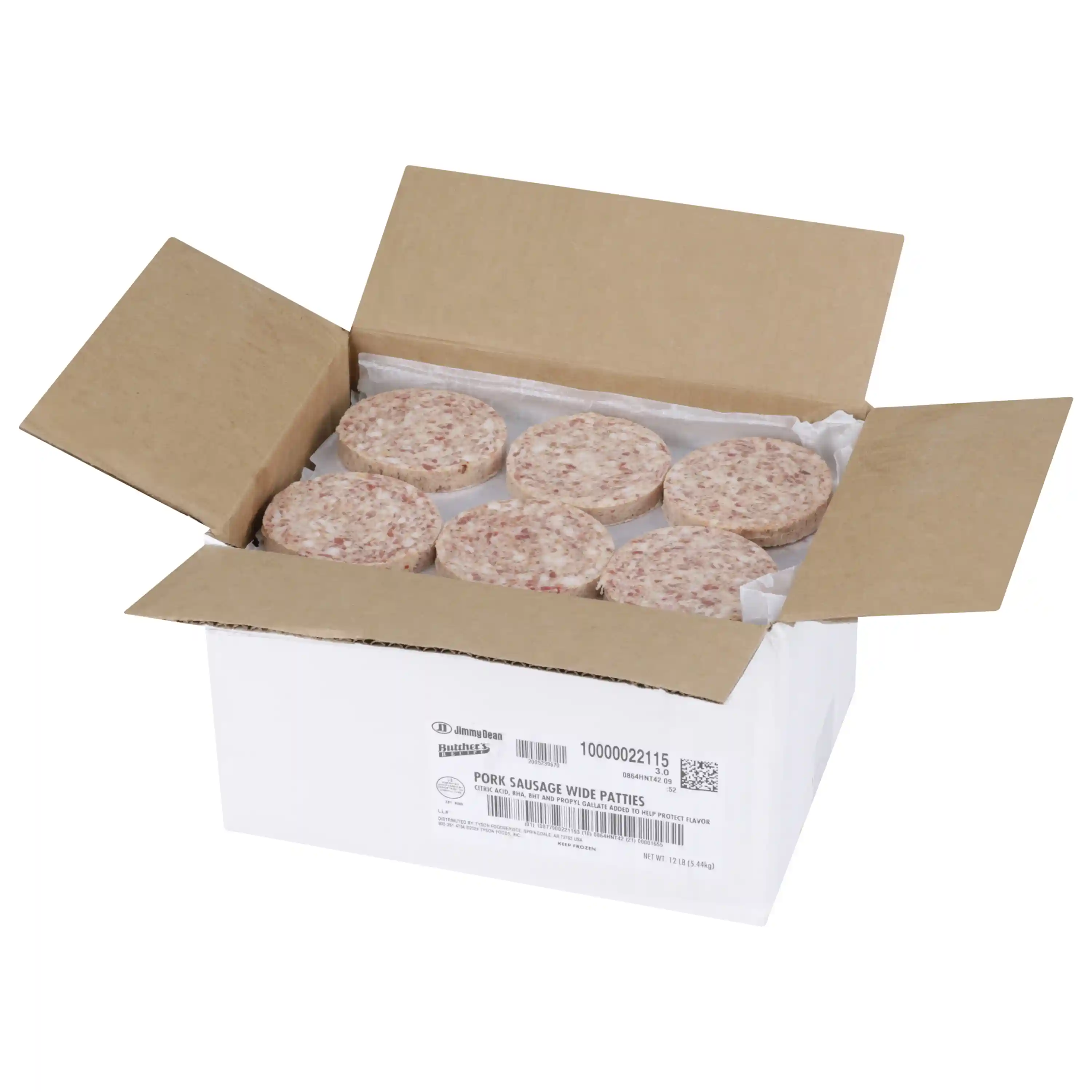 Jimmy Dean® Butcher's Recipe® Raw Pork Sausage Wide Patties, 3.5 Inch, 3.0 oz_image_4