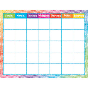 Colorful Scribble Calendar Chart